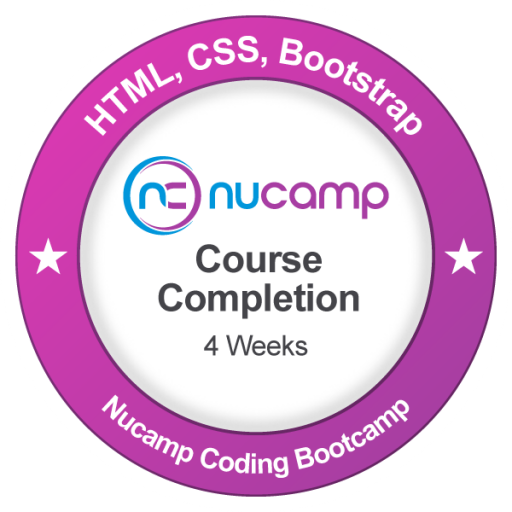 Insignia Nucamp HTML, CSS y Bootstrap